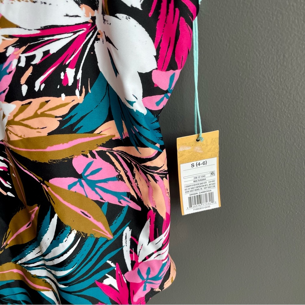 Kona Sol Twist Back Floral One Piece NWT Swimsuit - Picture 4 of 8